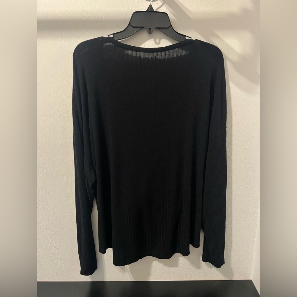 Mudd Black Ribbed Cardigan - Picture 2 of 5